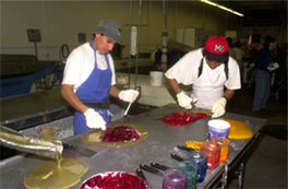 adding coloring to the syrup