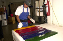 laying out the colors