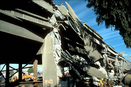 Collapsed house in the Marina district