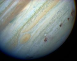 Shoemaker-levy impact on Jupiter