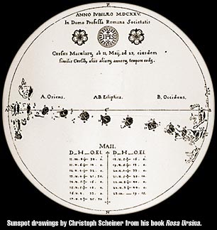 Sunspot Drawing from Rosa Ursina