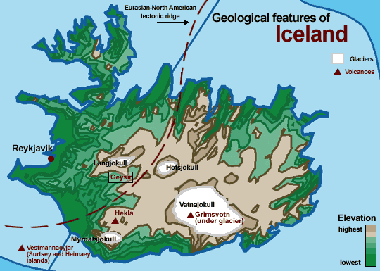 Map of Iceland